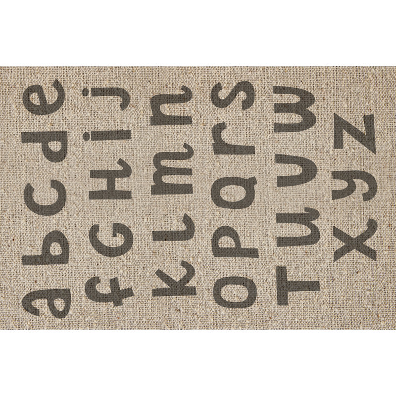Vinyl Machine Printed Area Rug, Rectangle 4'11.1" x 6'6.7"