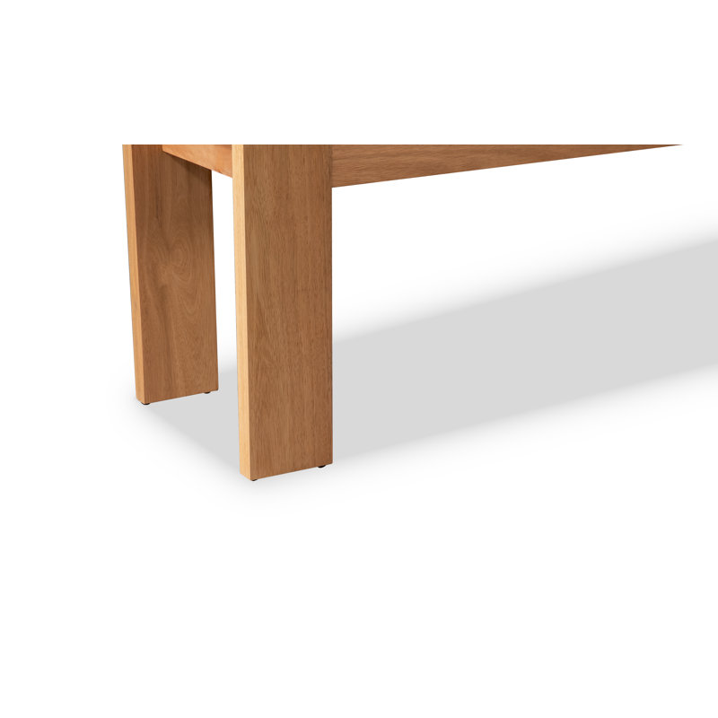 Banc d'extérieur sans dossier en bois d'eucalyptus l 66 po Callen