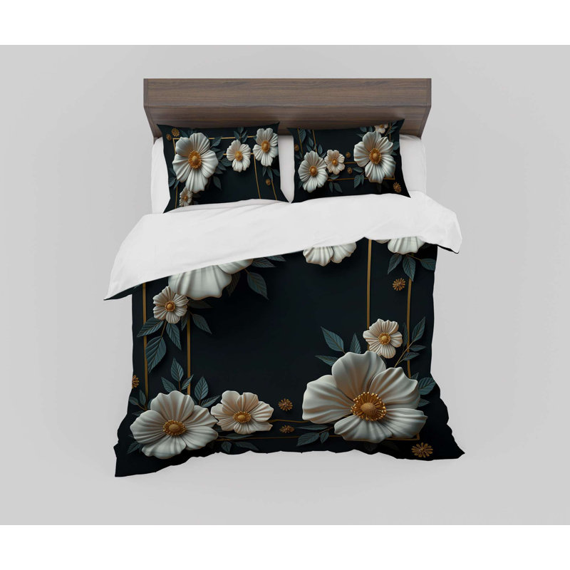 Luxury King Quilt Cover Set (3 Pieces) - 70% Polyester / 30% Cotton, 94.5 x 86.6 inches | Soft & Durable, 120 Thread Count, Button Closure Duvet Cover & Envelope Pillowcases | Machine Washable, Elegant Home Bedding
