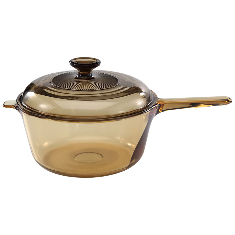 Visions 2,5 pte Casserole en verre avec couvercle