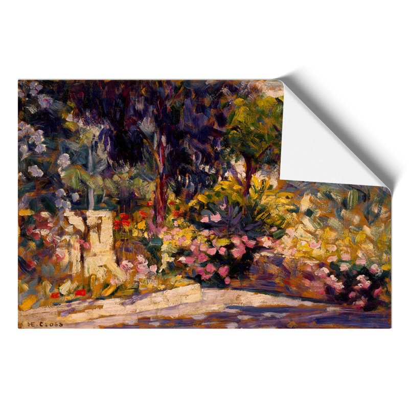 The Flowered Terrace by Henri-Edmond Cross - No Frame Painting, 21cm H x 30cm W x 0.1cm D