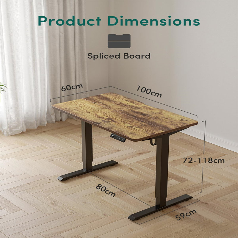 Adjustable Metal Base Computer Desk