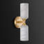 Applique murale de salle de bain moderne en marbre blanc albâtre 14 po Aleinah-951632879