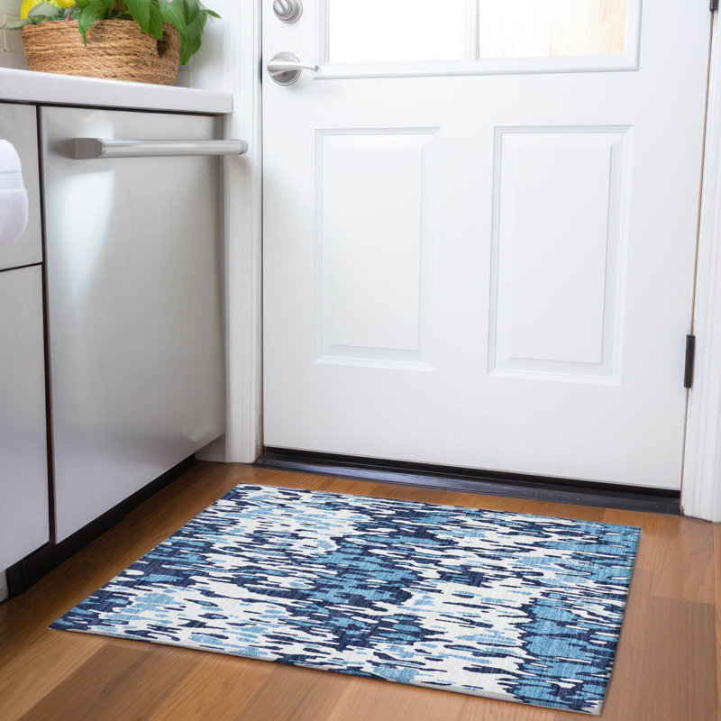Premium Machine Washable Jahnke AMF986 Stripes Rug, Rectangle 1'8" x 2'6"
