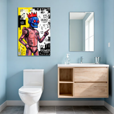 Fashion Robot King Hero Power Art Design Print