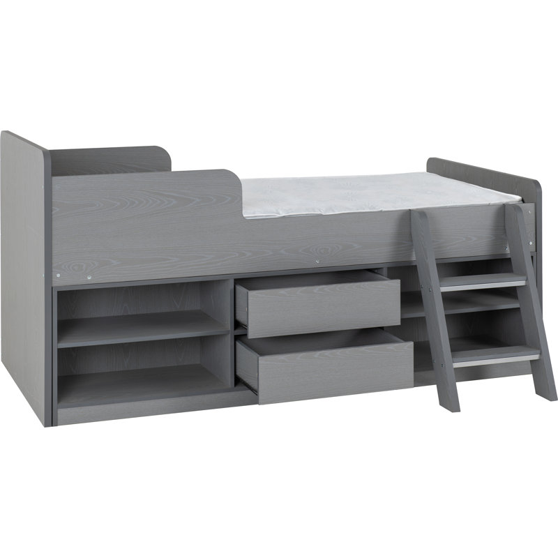 Saskia Single (3') Mid Sleeper, Grey