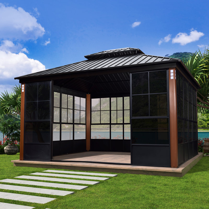 4m x 3.5m Aluminium Patio Gazebo