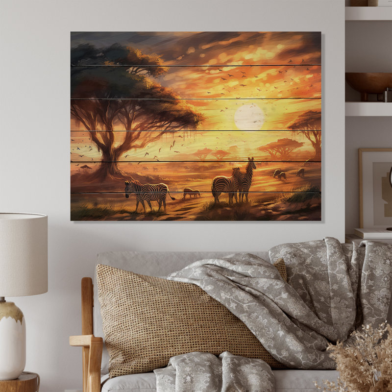 Zèbre safari africain sur fond blanc, H 30 po x l 40 po x P 0,78 po
