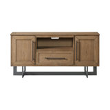 Marilou Eden 60" Wide Media Console With Open Center Drawer, Rustic Dune