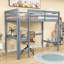 Lit mezzanine simple avec bureau intégré Getman par Harriet Bee-1344181291