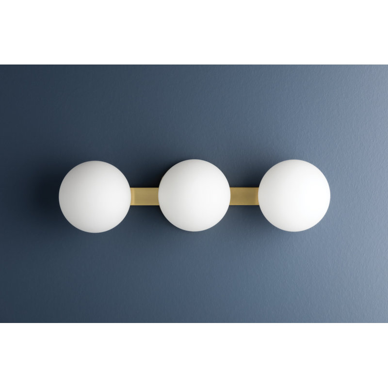 Baird 3 - Light LED Vanity Light, Aged Brass