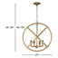 Lustre globe en acier de 23 po Haney