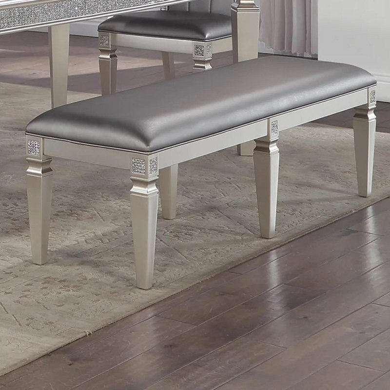 Banc rembourré en similicuir Bevington