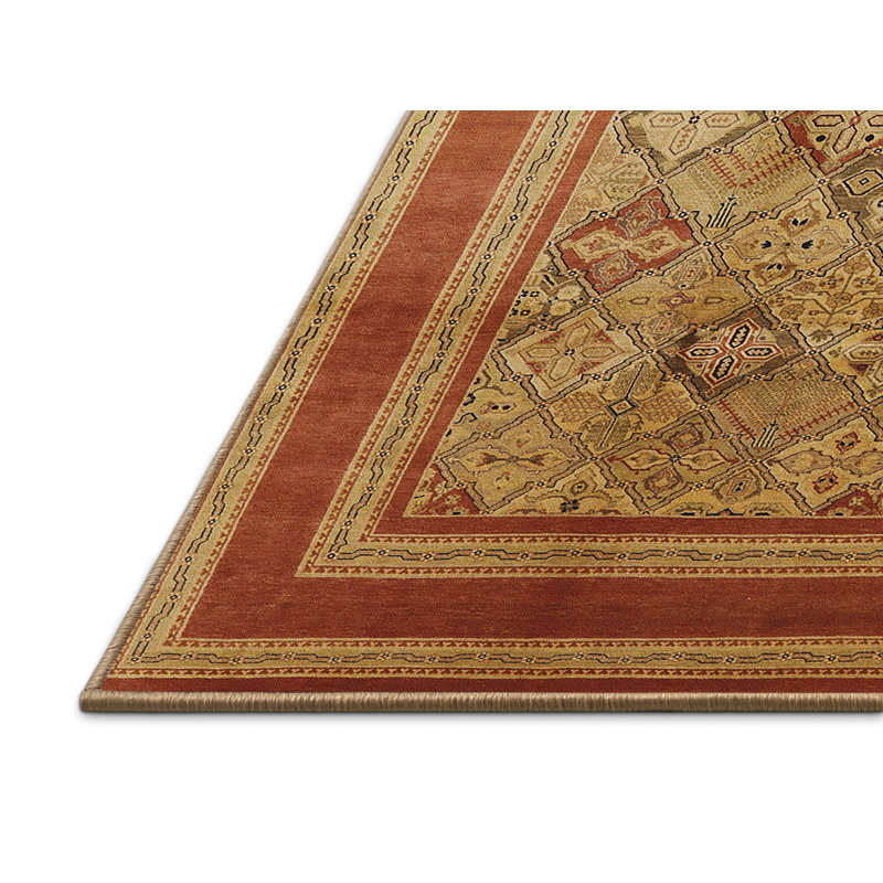 Tapis rouge / beige Khachadur Southwestern, Rectangle 2 pi x 3 pi