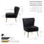 Seelinger Velvet Accent Chair with Gold Chrome Legs-1355549317