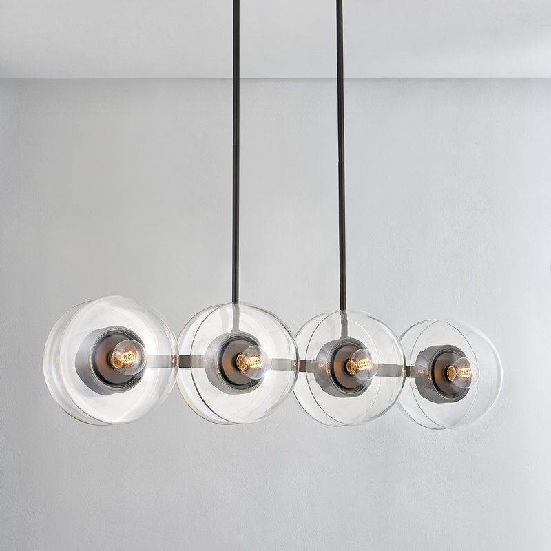 Kert 8 Light Linear, Black Brass