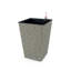 Ensemble de 2 pots de fleurs carrés auto-arrosants pour l'intérieur et l'extérieur - Osier tissé à la main-523194325