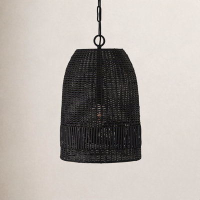 Hasley Single Light Rattan Dimmable Pendant