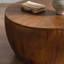 Table basse 31,5 "en forme de seau - rangement rétro - brun-129581663