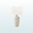 Ines Standard Metal Table Lamp in Ivory Concrete, 24.72'' H X 14.78'' W X 14.78'' D