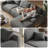 Boneless 97" L L-Shaped Boneless Sofa with Chaise Lounge, Tool-Free Setup, Modular Sectional Couch with Ottoman & Pillow for Living Room, Bedroom, Upholstered Corduroy/Checkered Couch-2018352452-2018352453
