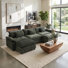 112.5" Wide Chenille Modular U-Shaped Sectional Sofa with 2 Ottomans
