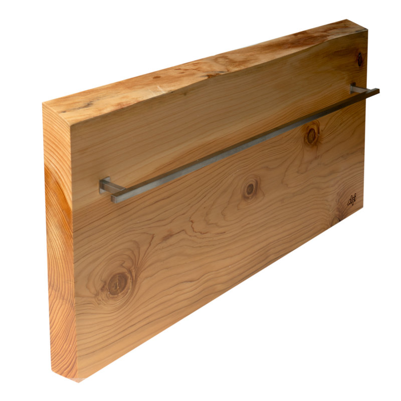 Natural Cedar Wood Wall-Mounted Electric Towel Warmer