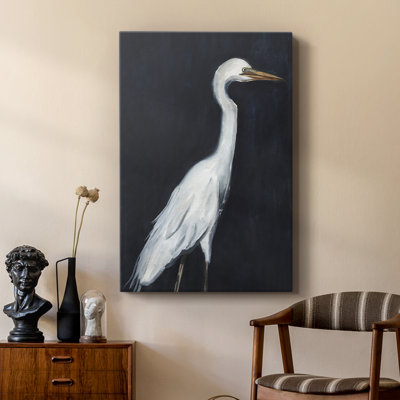 Calm Great Egret II -Custom Wrapped Gallery Cavas
