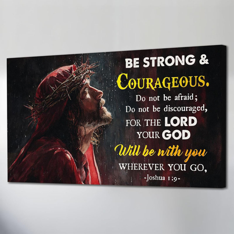 Art mural Jésus - Jésus inspirant, décoration murale avec écriture, art mural chrétien sur toile pour le salon, art sur toile tendue encadrée, 20 po x 40 po