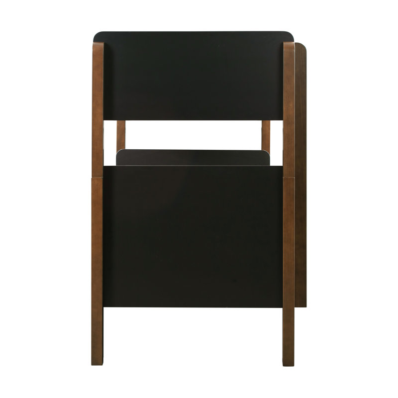 TipToe Twin Bunk Bed, Black/Natural Walnut