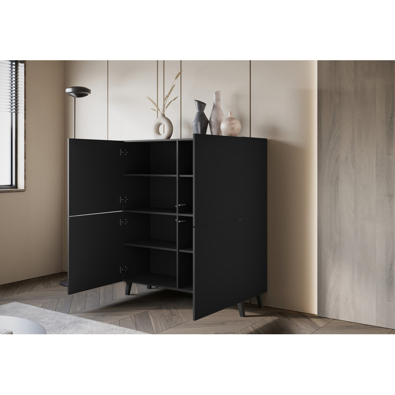 Highboard Accent Chest, Black