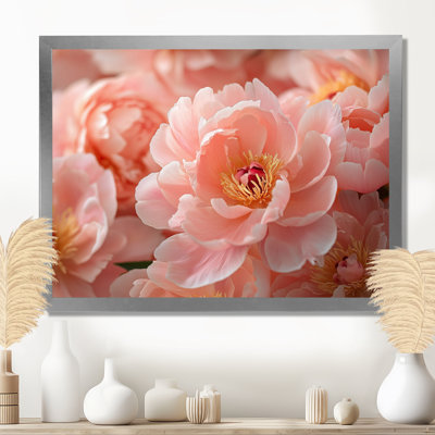 Martinez, photo de pivoines fermières au coucher du soleil II - pivoines, art mural