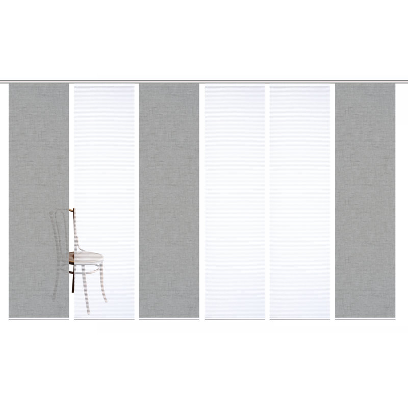 Semi Sheer Sliding Panel, in Grey