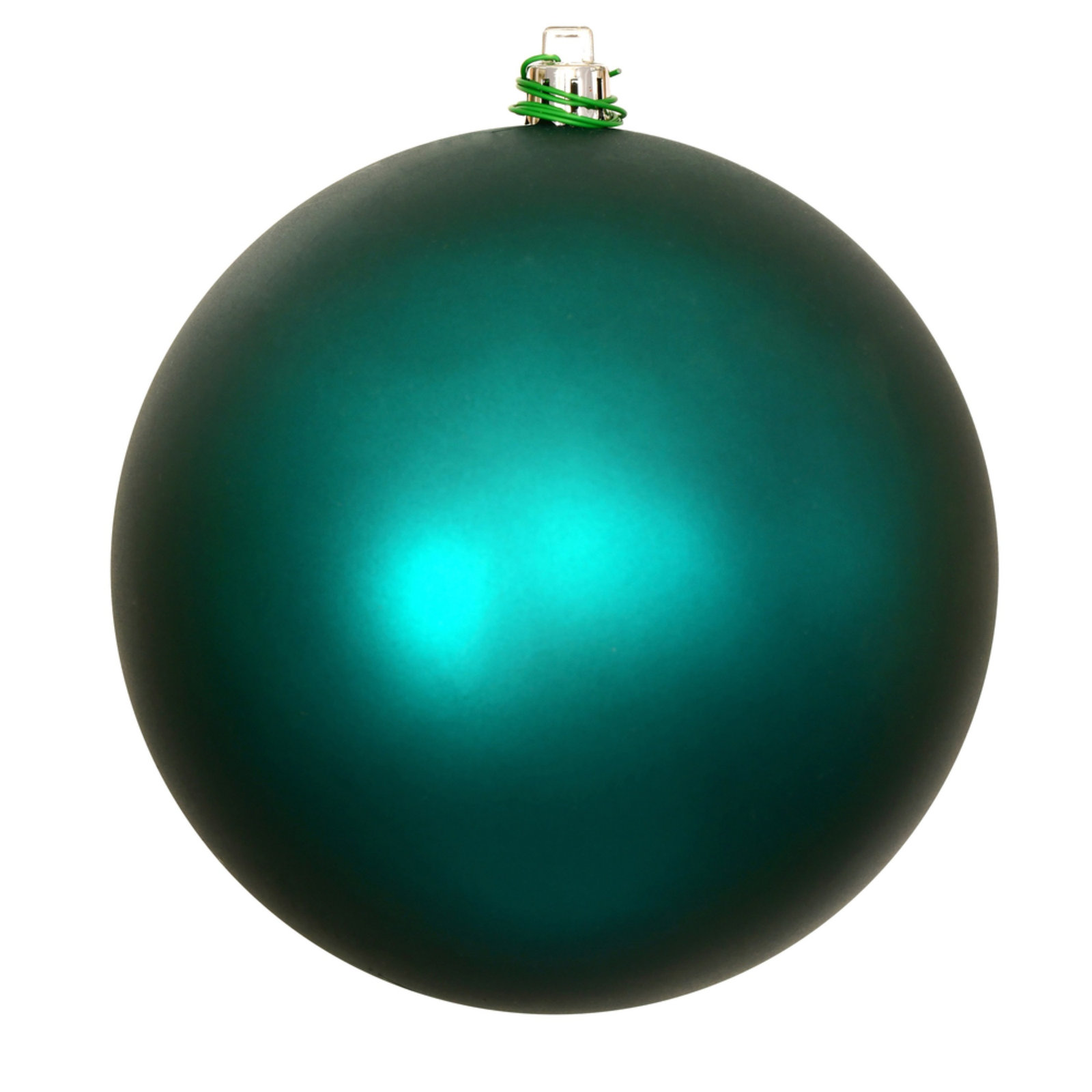 Holiday Décor Ball Ornament, 3" H x 3" W x 3" D, Matte Teal