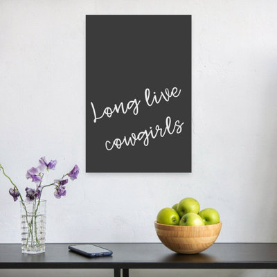 Long Live Cowgirls Bold Abstract Contemporary Wall Art Print 1 Piece Wrapped Canvas Wall Art