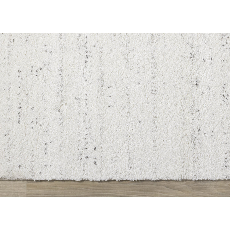 Ahkeelah Soft Neutral White Grey Modern Farmhouse Area Rug, Rectangle 7'10" x 10'10"