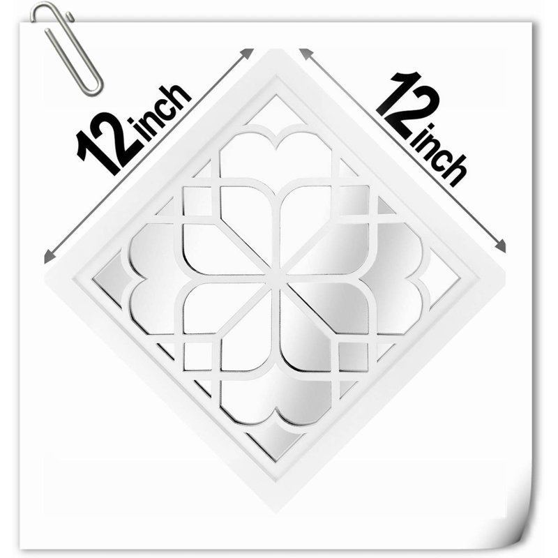 Ensemble de 2 décorations murales, H 1 po x l 12 po x P 12 po, Blanc