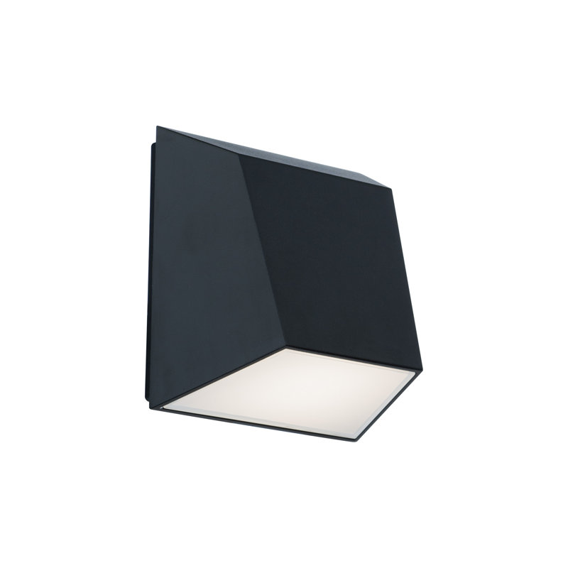 1 - Light LED Outdoor Armed Sconce, Black, 3000K