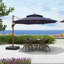 Parasol en porte-à-faux rond en bois avec base Epperly-608126244-606005847