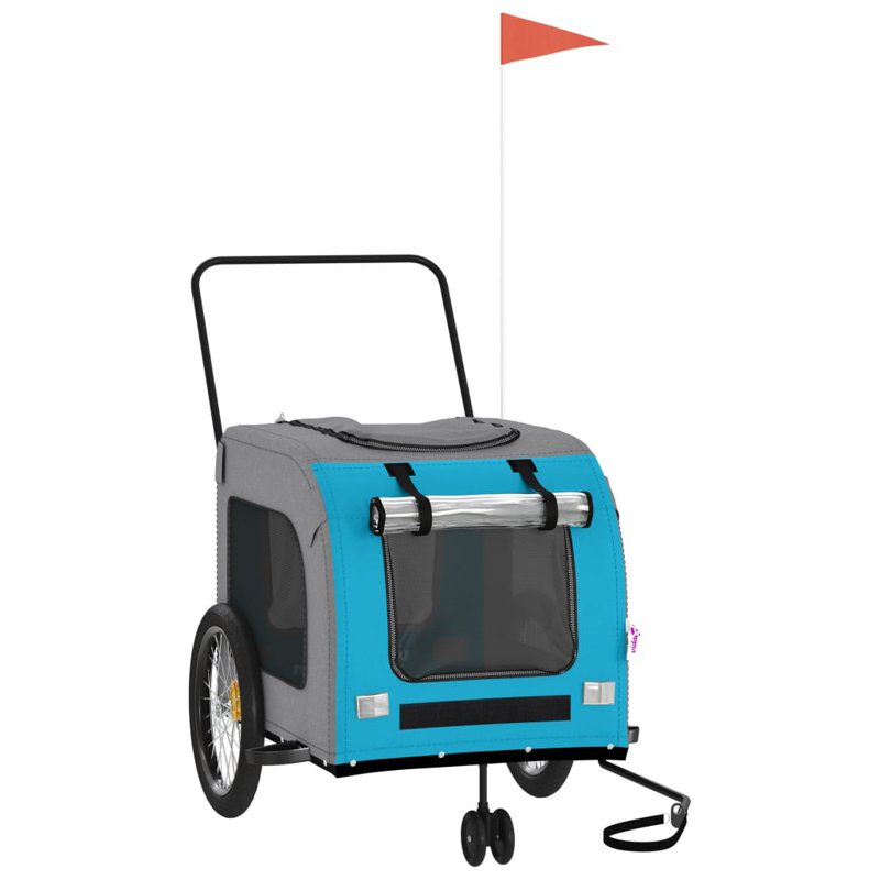 Foldable Pet Bike Trailer, Blue