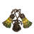 17" High Stained Glass Pond Lily 2 Light Trellis Girl Accent Lamp