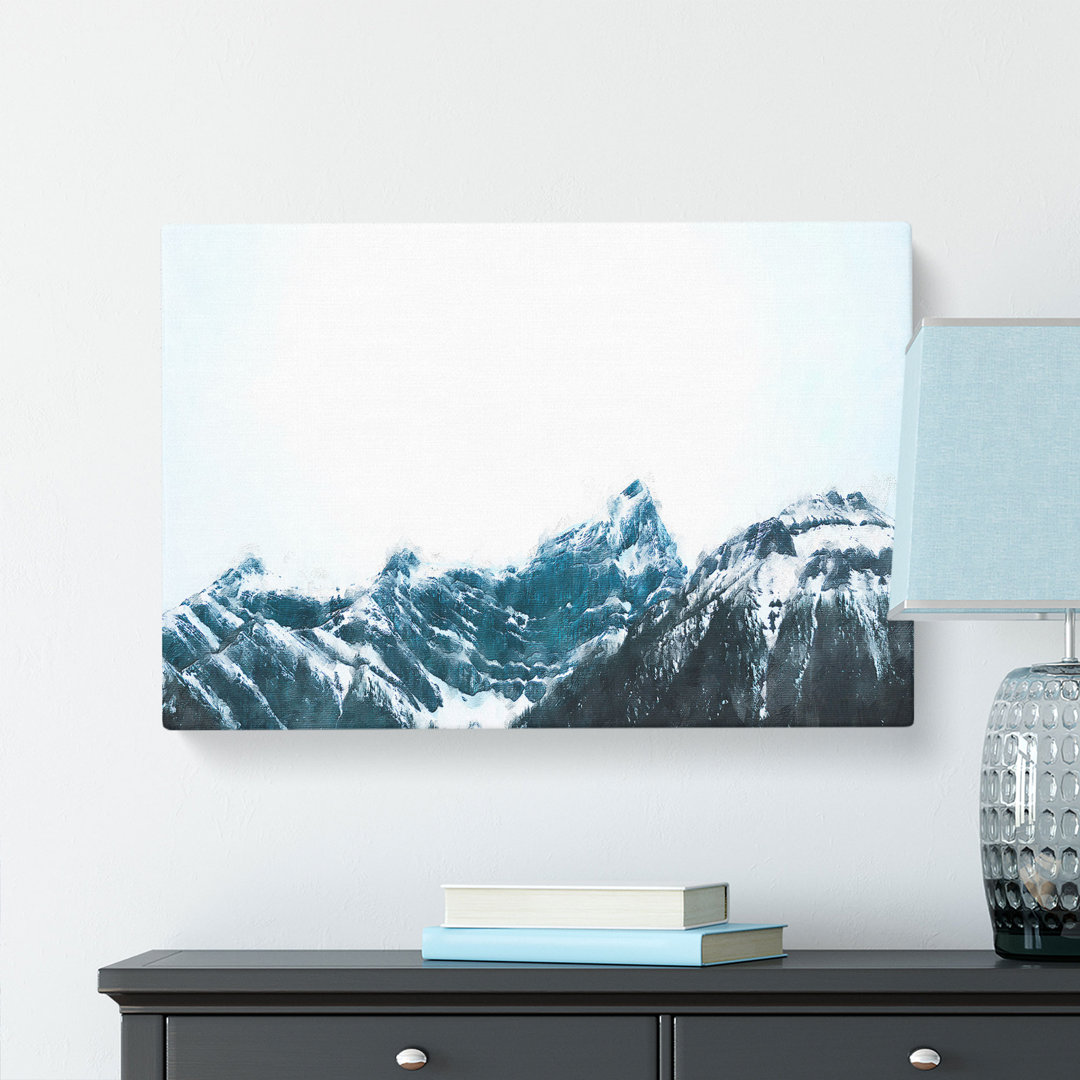 Banff National Park In Canada In Painting - Wrapped Canvas