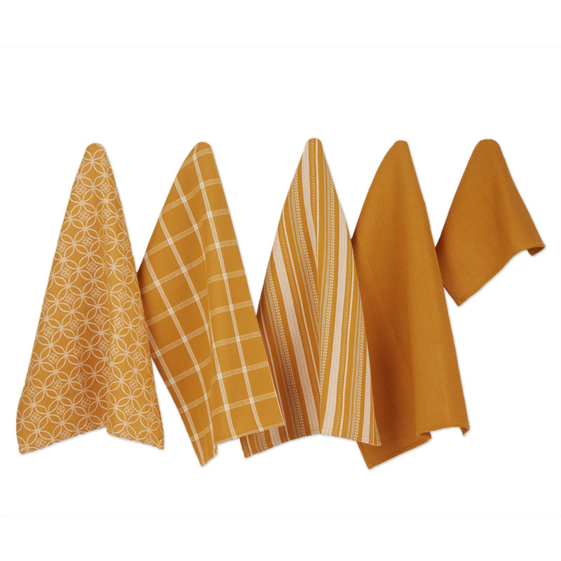 Ensemble 5 pièces de linge de maison artichaut, Épice citrouille
