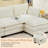 4 Piece Upholstered L Shaped Sectional Sofa-1367175797