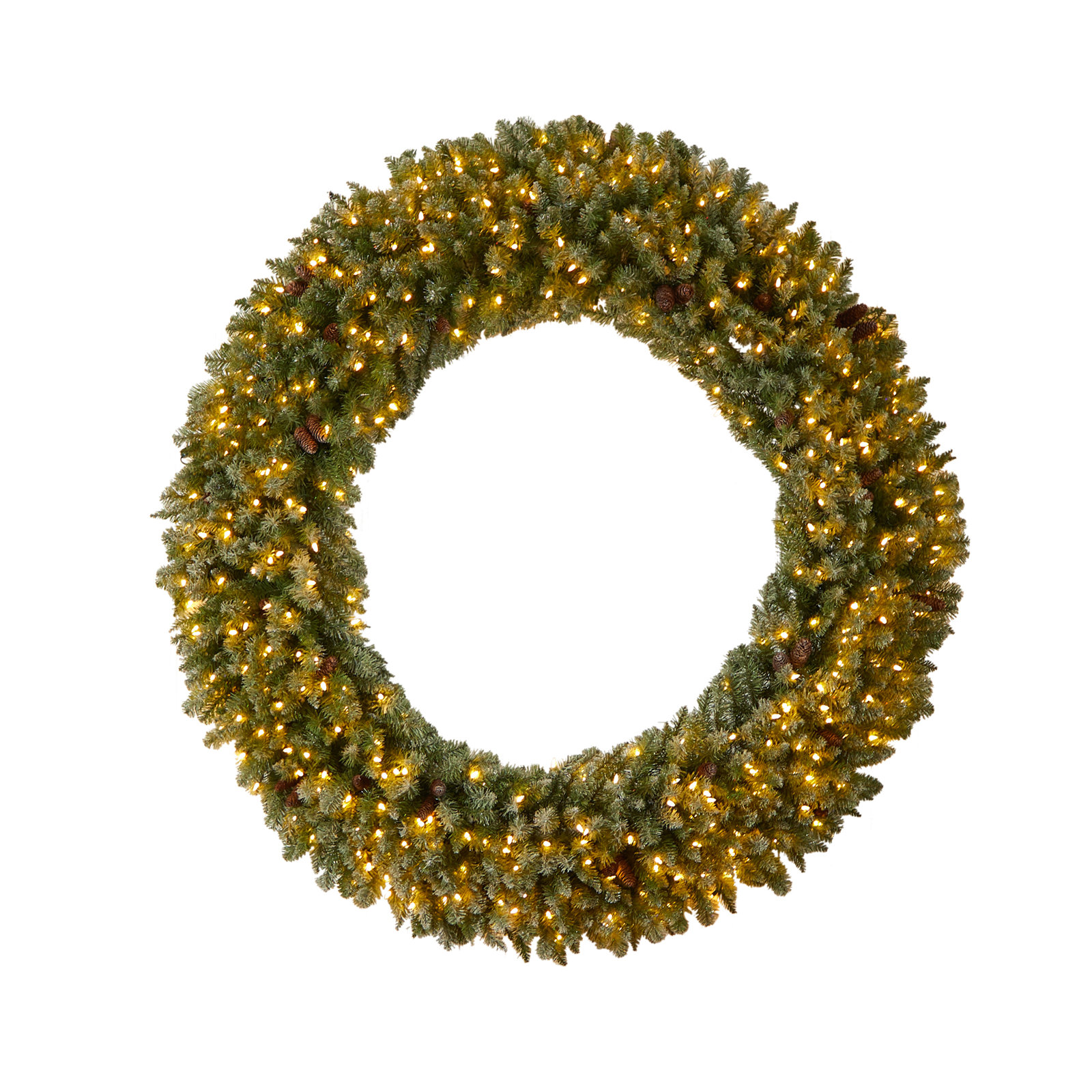 Faux Lighted Pine 72'' Wreath