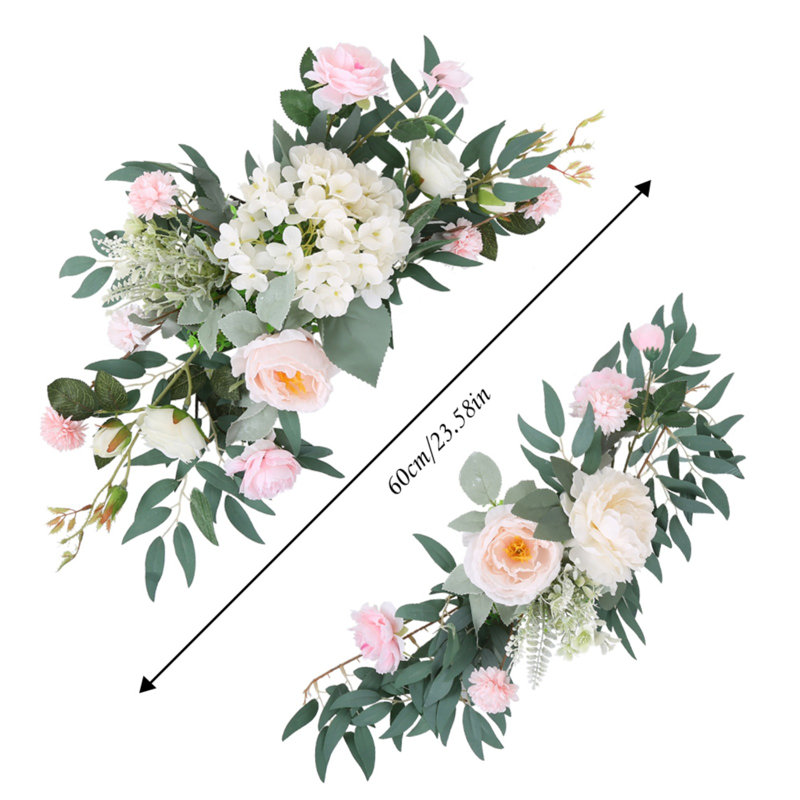 2 pièces de fleurs pour arche de mariage