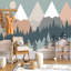 Nordic Peaks Adventure - Ensemble mural de montagne pour enfants-587234364
