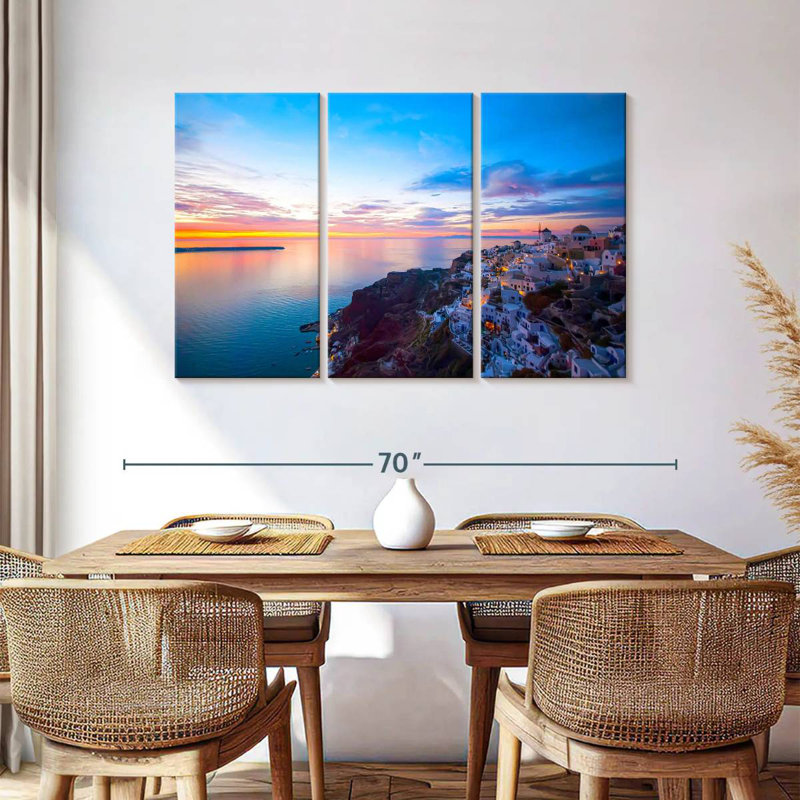 Aime Evening In Santorini, 36" H x 57" W