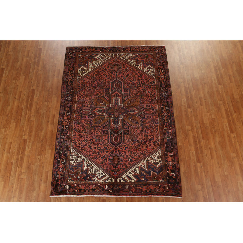 Tapis rétro en laine 7 x 10