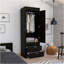 Armoire Lisboa, tringle, double porte, deux tiroirs, poignées en métal-1642593493